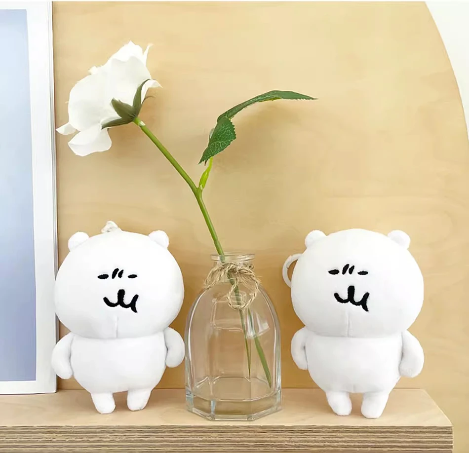 Auto mocking urso chaveiro de pelúcia bonito pendurado ornamento kawaii dos desenhos animados boneca para sacos mochila chaves do carro engraçado ornamento boneca presentes