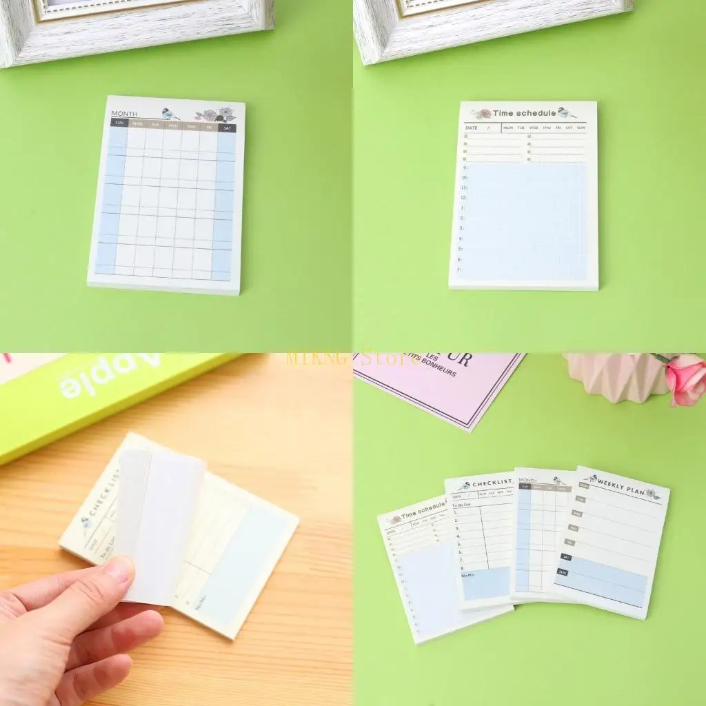 

Мини-блокнот с контрольным списком, самоклеящаяся бумага для заметок, небольшой блокнот со списком дел, еженедельный липкий для