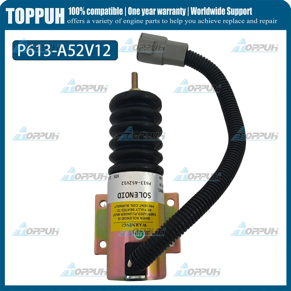 

Новый электромагнитный клапан остановки P613-A52V12 12V 195-8811 для CAT CB-434D CB-534D CB-564D CB-634D