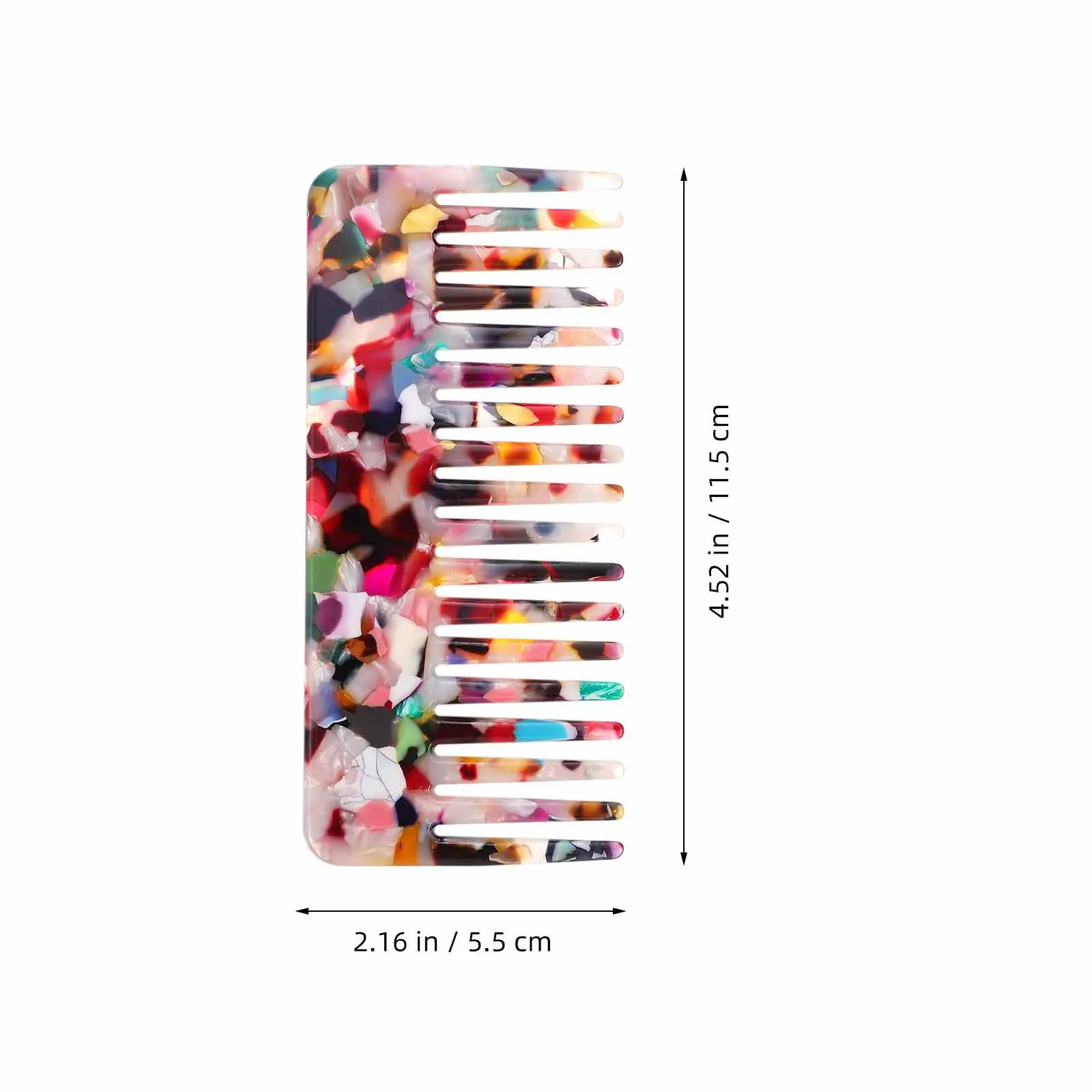 

1Pcs Anti Static Wide Tooth Hair Detangler Comb Polished Teeth Salon Home Hair Care Prevent Breakage Comb Colorful Coarse