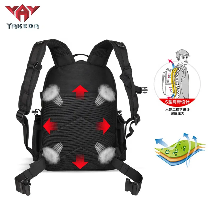 YAKEDA 1000D Polyester  Backpack Laser MOLLE Water Scratch Resistant 50L Large Capacity  Hiking Mountain Bag