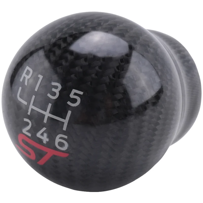 

Лидер продаж-5X 6-скоростная автомобильная гоночная ручка переключения передач ST из углеродного волокна для Ford Focus ST RS Fiesta ST, 5X 6-скоростная гоночная ручка ST Carbon