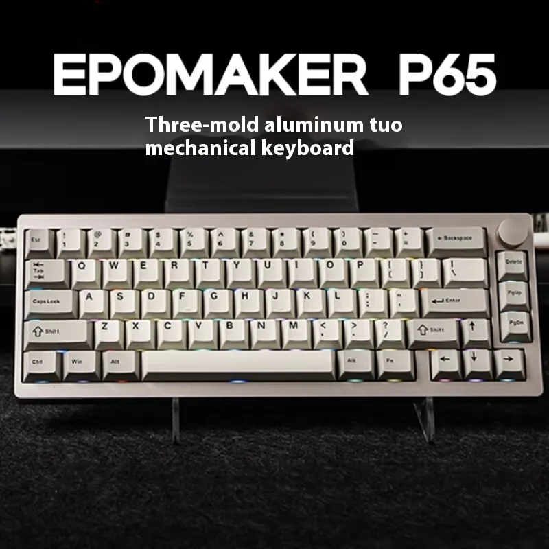 EPOMAKER P65 RGB Mechanical Keyboard with Knob Aluminum Case Gasket Game Customized Third-Party Gaming Keyboard Controller