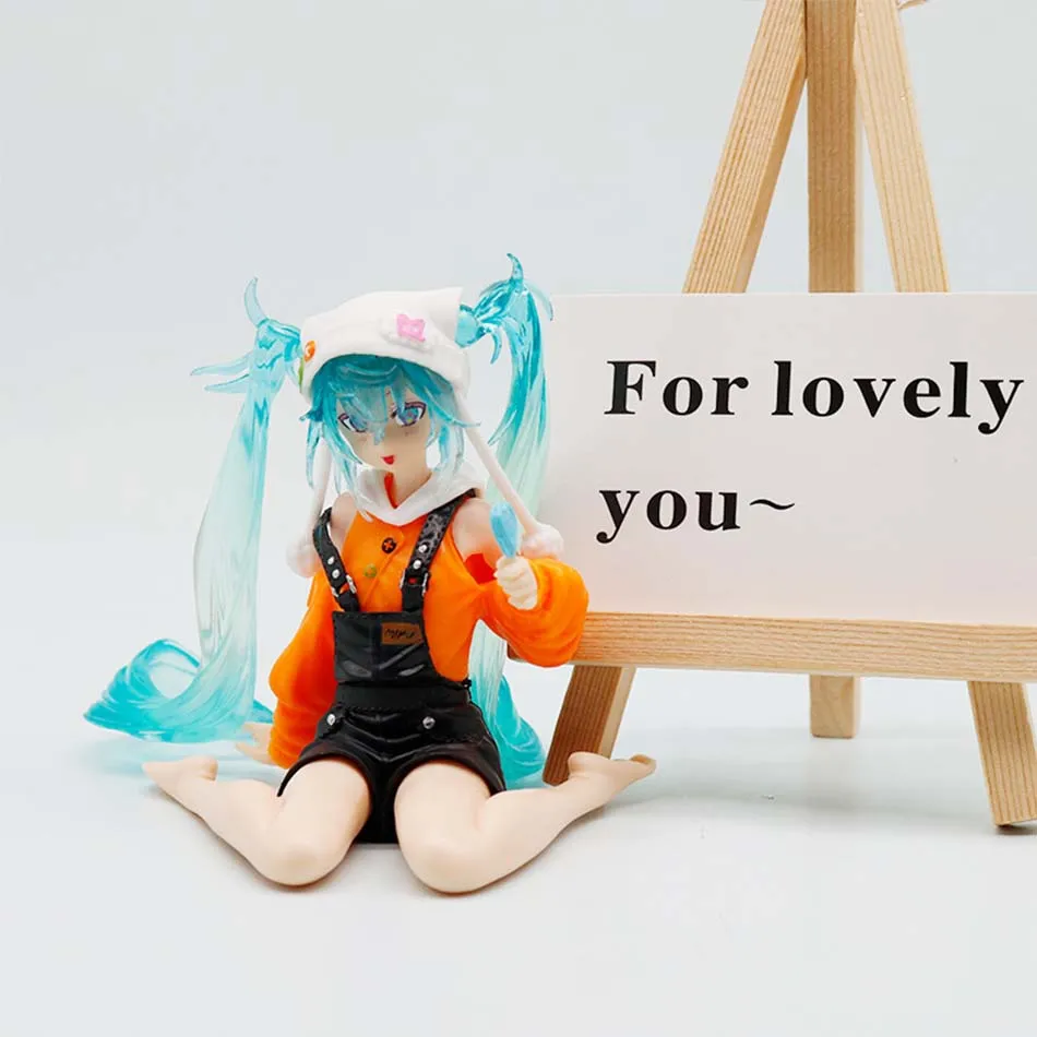 Nowość w magazynie FuRyu Noodle Stopper Hatsune Miku - Wersja Lollipop - Figurka akcji anime z PVC, 15 cm, model kolekcjonerski, zabawka