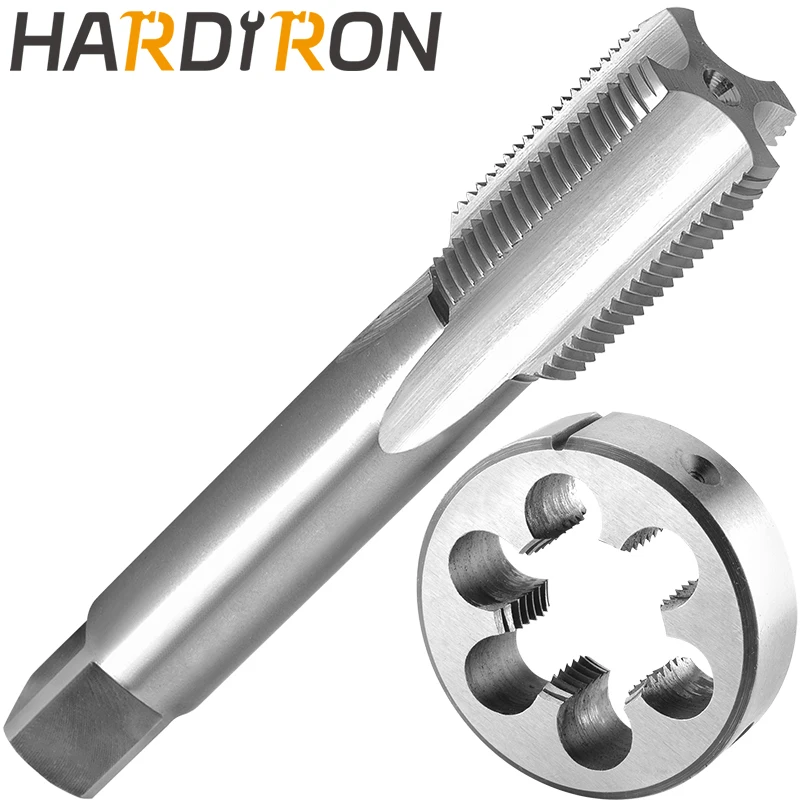 Conjunto de Torneira e Matrizes Hardiron M22 x Mão Direita Torneira de Rosca de Máquina M22 x 10 e Matriz Redonda