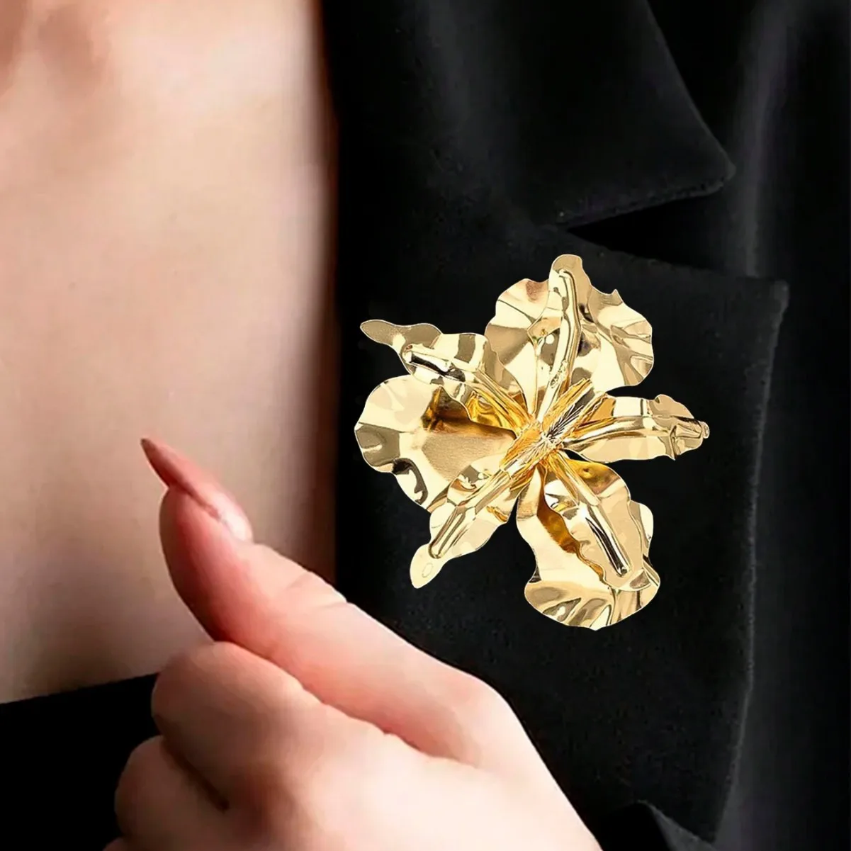 1 piece fashionable personality exaggerated three-dimensional flower brooch femininity versatile retro exquisite