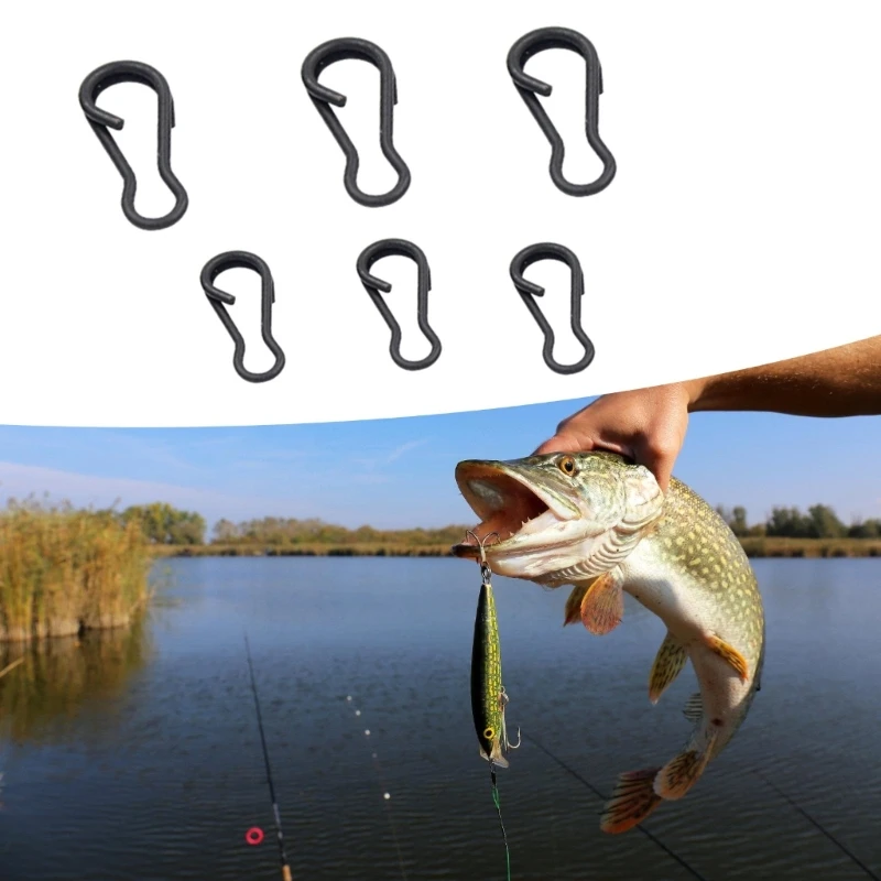 Fishing Clip Stainless Steel Split Rings Fishing Tackle Quick Changes for Freshwaters Saltwater Fishing 100Pcs/pack