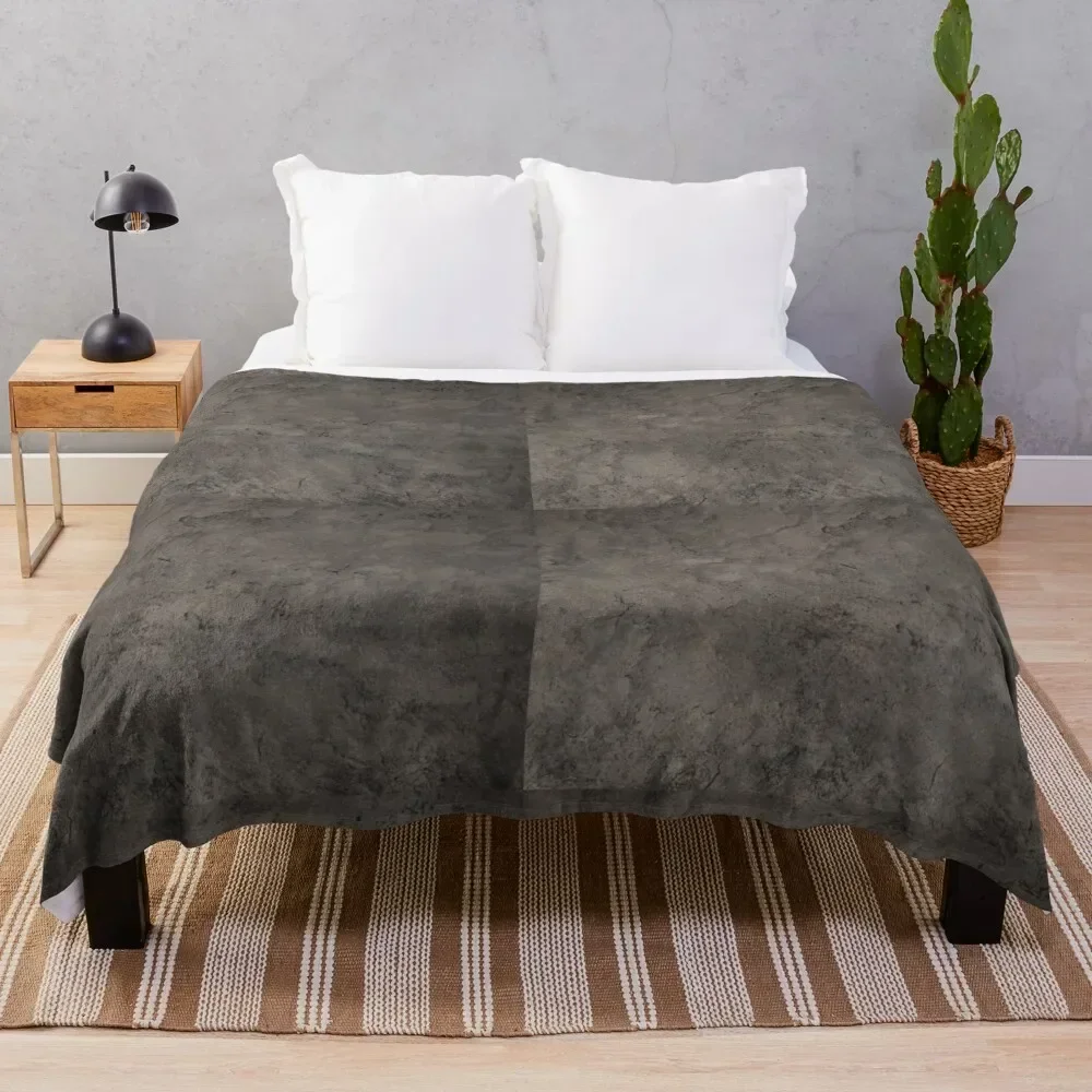 Grey Leather | Ethical Cowhide and Skin Throw Blanket Weighted Plaid Blankets