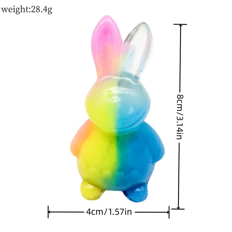 Brinquedo sensorial bonito colorido gradiente ovelha lua coelho peixinho squeeze brinquedo tpr silicone pitada descompressão brinquedo crianças presentes
