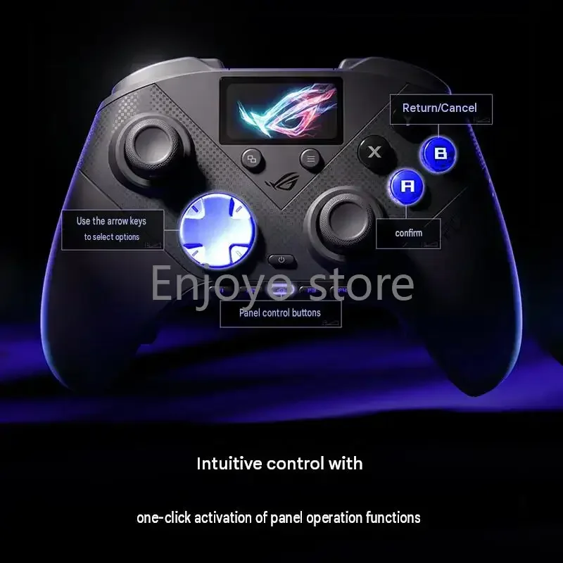 ROG Raikiri II Pro Wireless Game Controller Full-color Screen Tri‑Mode 2.4G Bluetooth TMR 8000Hz Polling Rate Game Controller