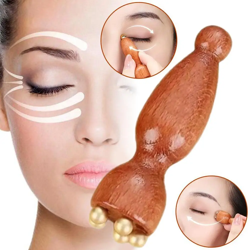 

Инструмент для массажа лица, массажер в форме стручка лотоса, сандаловое дерево, инструменты для массажа лица и глаз, Гуа Ша, массажные палочки для ухода за кожей лица