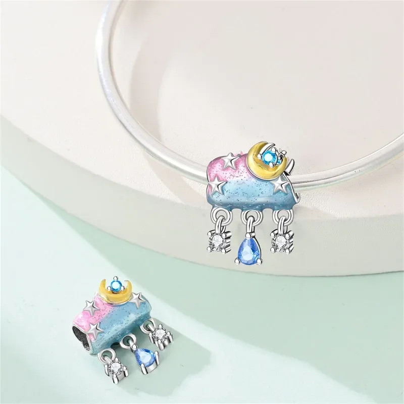 2025 S925 Silver Weather Change Series Charms Sunny Rainy Rainbow Perfume Beads Fit Original Bracelet  for Women Diy Fine Gift
