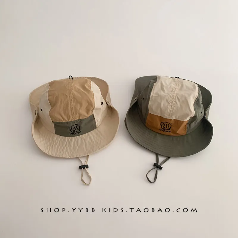Children's Outdoor Sunscreen Sun Hat Spring Summer Thin Boys Girls Big Eaves Camping Trip Quick-drying Sun Hat Summer