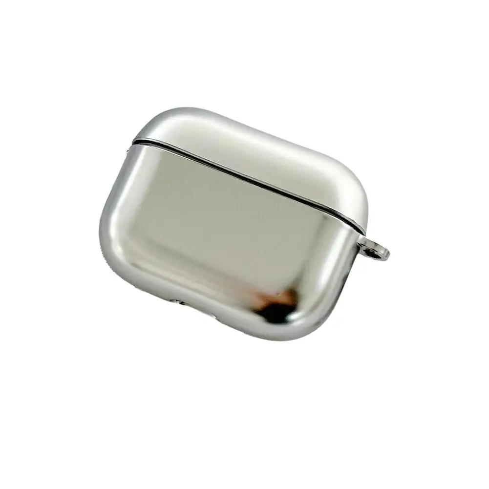 Espejo galvanizado plateado adecuado para Apple AirPods S4 funda para auriculares inalámbricos Bluetooth funda protectora transparente G9S5