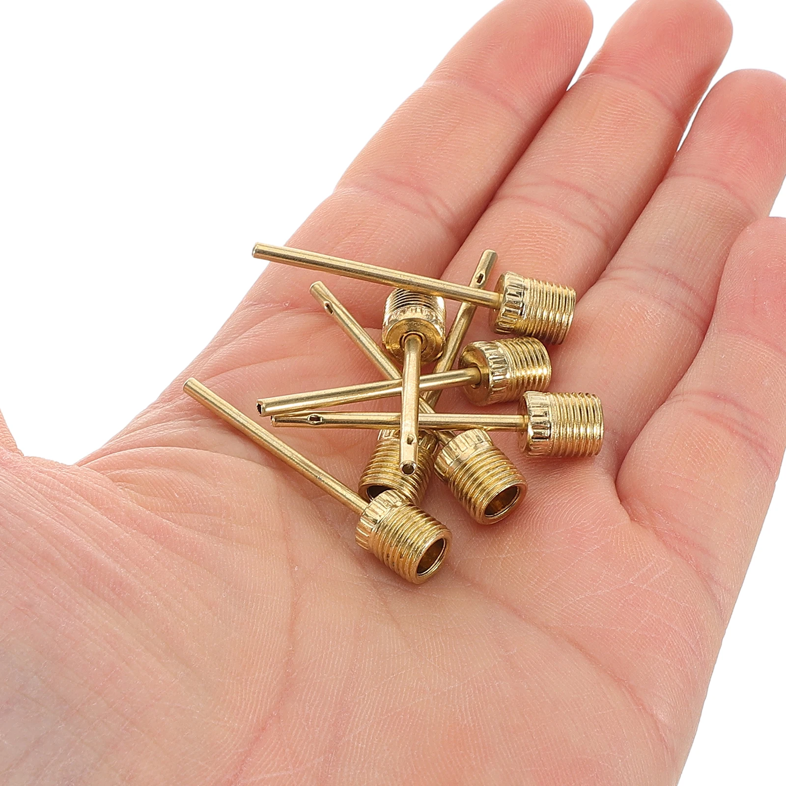 

50pcs Ball Inflatable Needles Air Pump Football Adapter Basketball Valve Nozzles Multi function Pump durable metal prevent bent