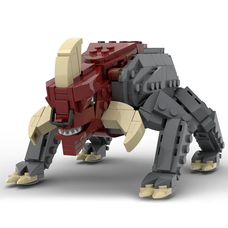 

MOC- 113817 Строительный блок с рогом монстра, сделай сам, креативная модель, детское образовательное развитие, кирпичи для мозга, игрушки для хобби