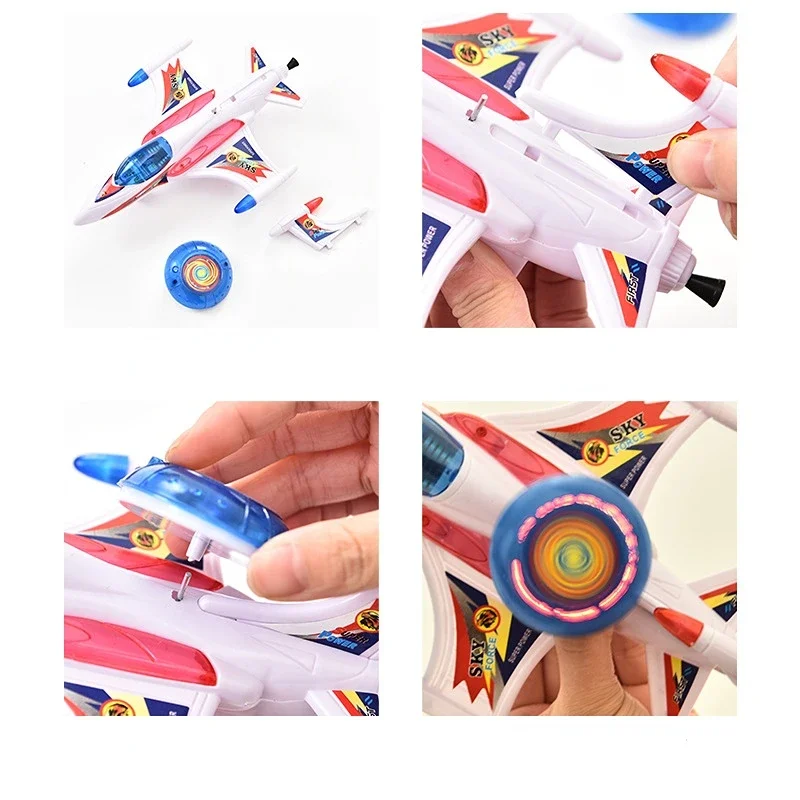 Kids Pull Wire Luminous Airplane Children Transportation Toy Airplane Model LED Flash Simulation Miniature Plane Kids Toy Gifts image 3