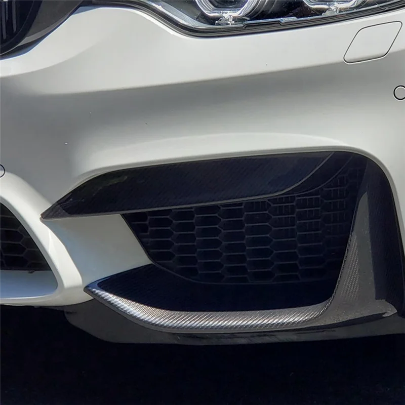 Auto Voorbumper Side Splitter Canards Lip Spoiler Voor Bmw F80 M3 F82 F83 2015-2018 Real Carbon Fiber component