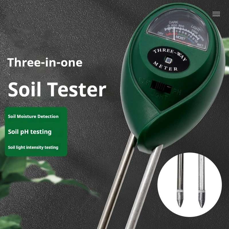3 in 1 Soil Tester, Soil Moisture pH Light Meter, Plant Soil Test Kit for Garden Farm Lawn Indoor Outdoor Plants