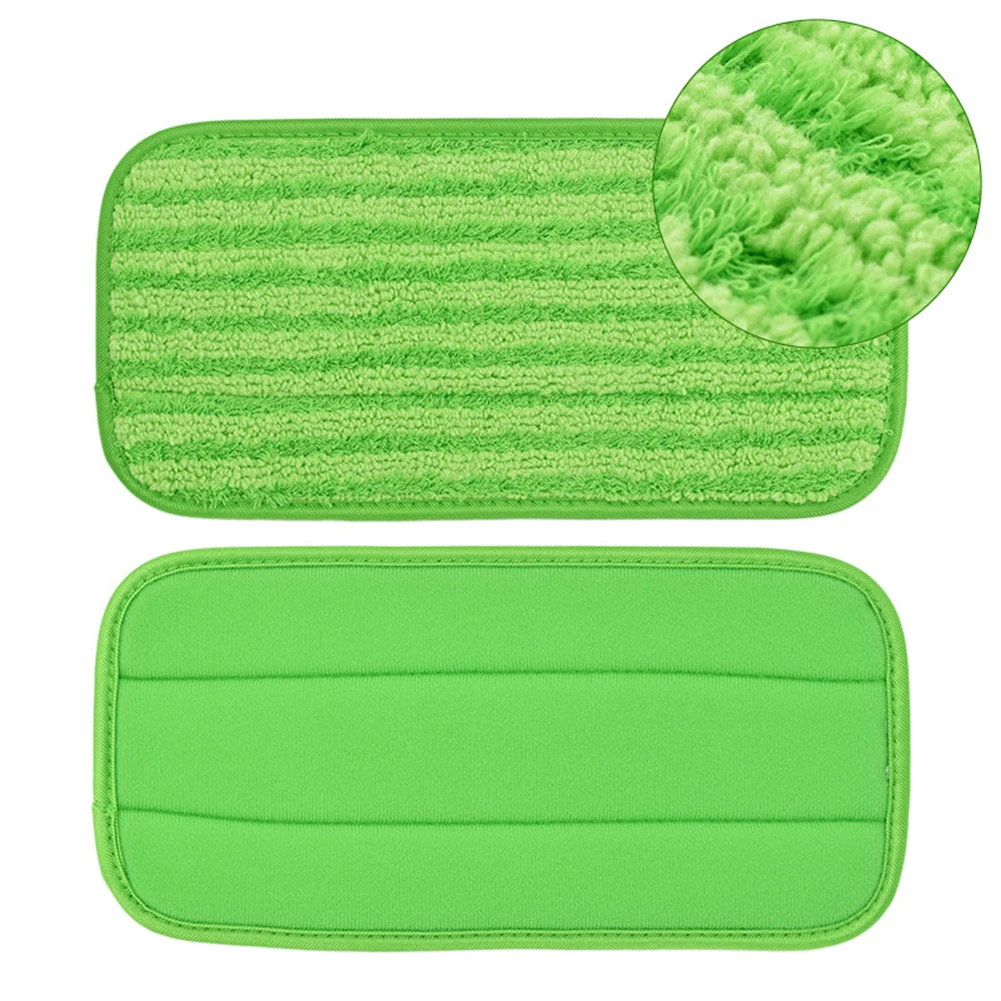 2 Pack Microfiber Reusable Mop Pads Thickened For Swiffer Wet Jet 12 Inch Green Mop Cleaning Pad For Home Kitchen Bathroom