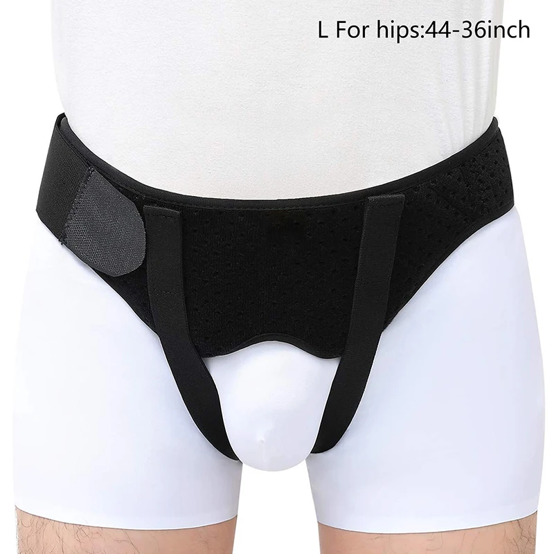 

Man Inguinal Groin Support Inflatable Removable Compression Pads Pain Relief Adjustable Adult Hernia Belt Hernia Bag With 2