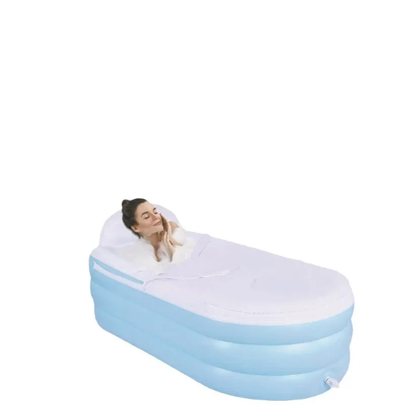 Inflatable bath pool, folding household bath tank PVC pool