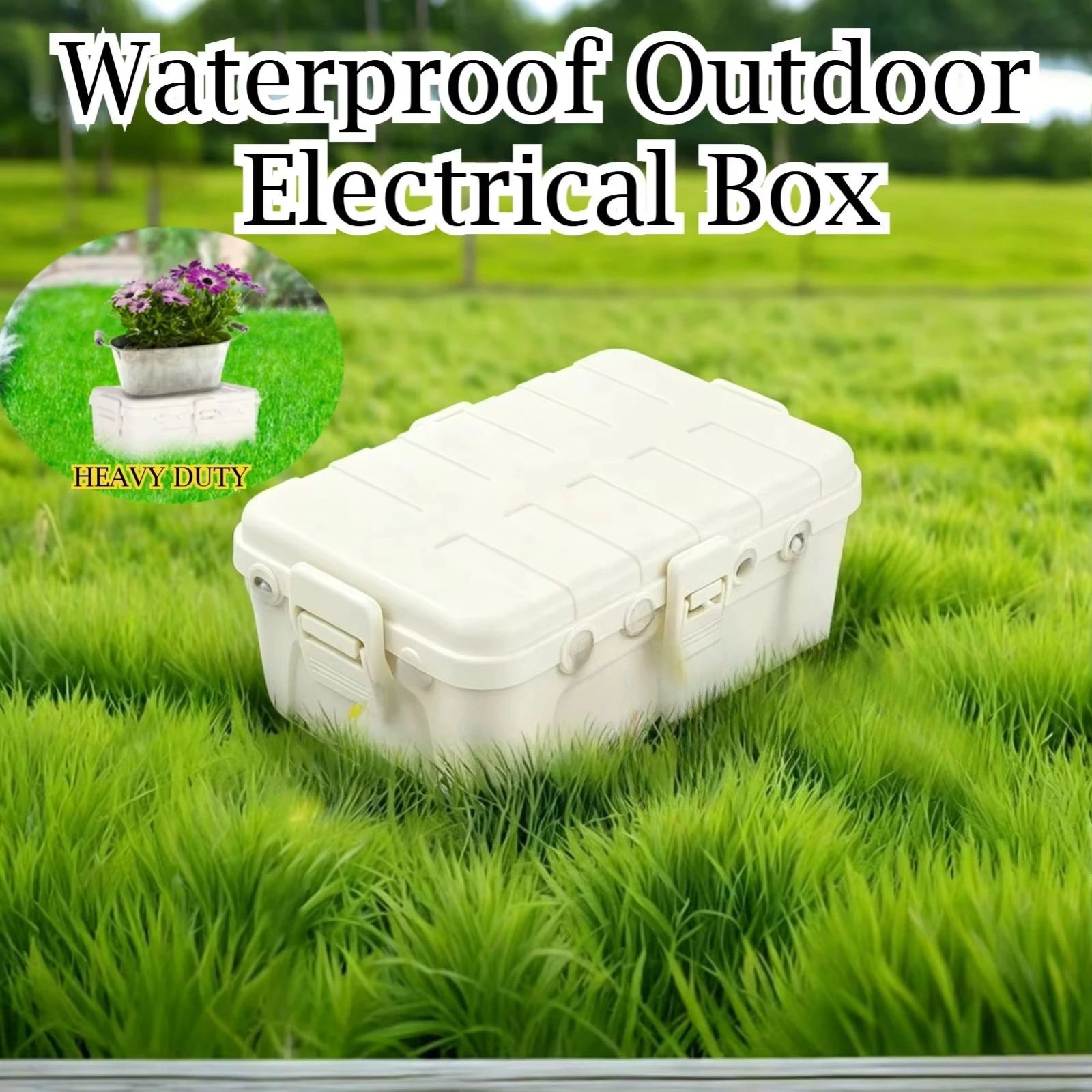IP54Extra Large Waterproof Outdoor Electrical Box 32×22×13cm Multi-Port Weatherproof Junction Box for Outlet Plugs Holiday Light