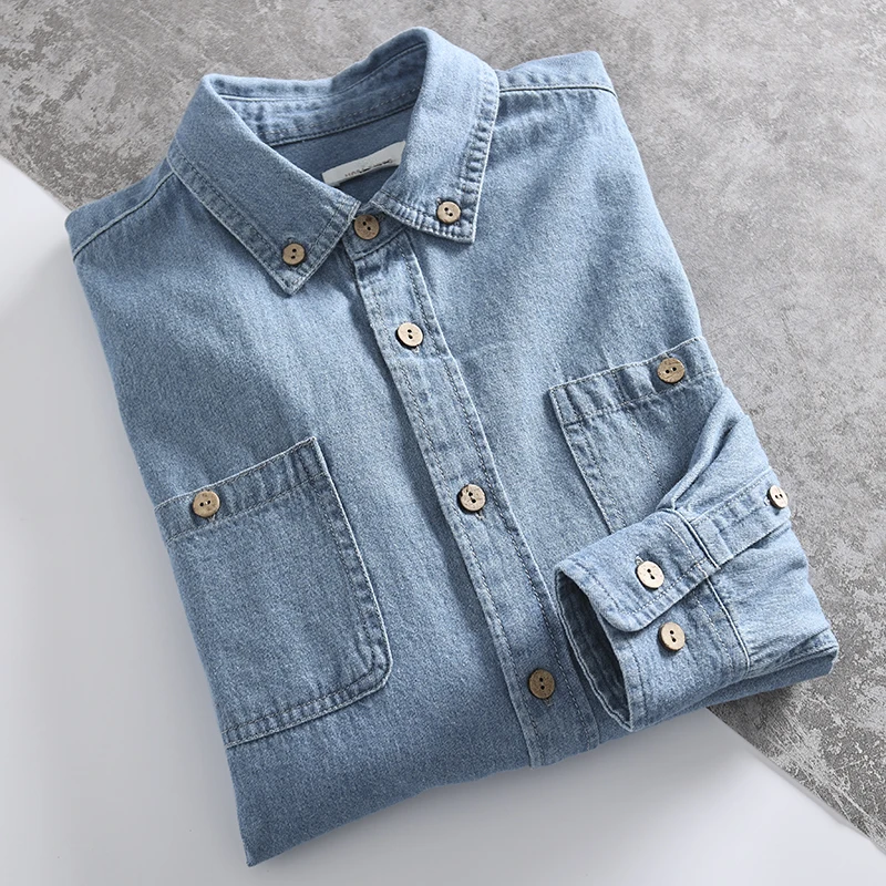 

Casual Fashionable Long Sleeve Shirt for Men with Multiple Pockets Spring New Style Standard Fit Youth Popular Shirt by Trans...