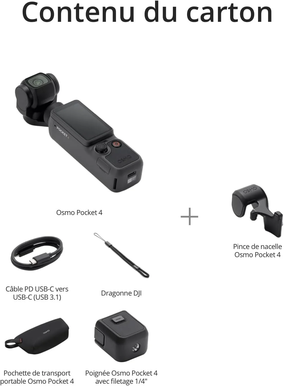DJI Osmo Pocket 4 Pocket Gimbal Camera 4K 240fps Slow Motion Vlog Camera 1 Inch CMOS 3-assige stabilisator ActiveTrack 7.0 Intelligente Focus Mini Videocamera