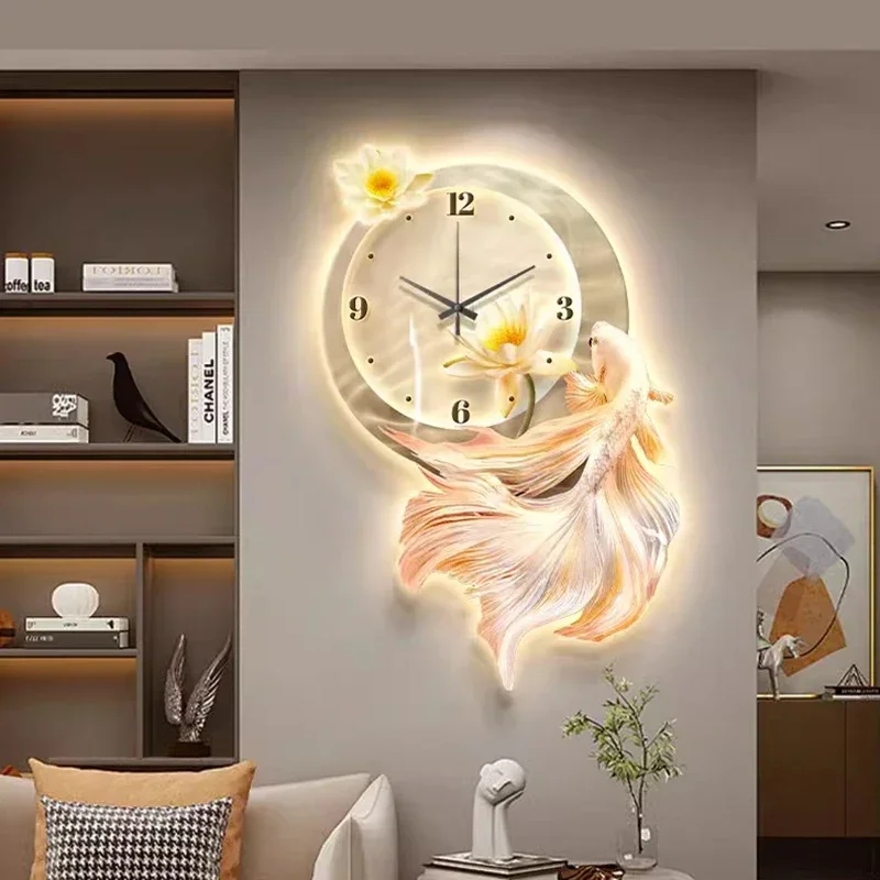 Digital Luxury Wall Clocks Living Room Art Mural Led Big Size Wall Watch Bedrooms Aesthetic Room Decorations