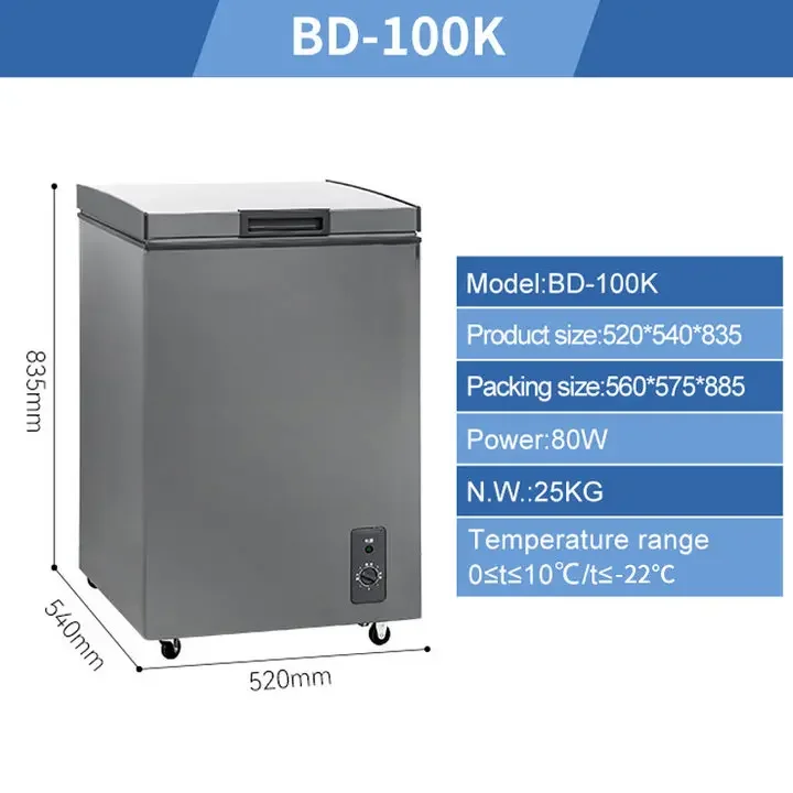 Chest freezer wholesale price single door upright deep freezer high quality mini deep freezer