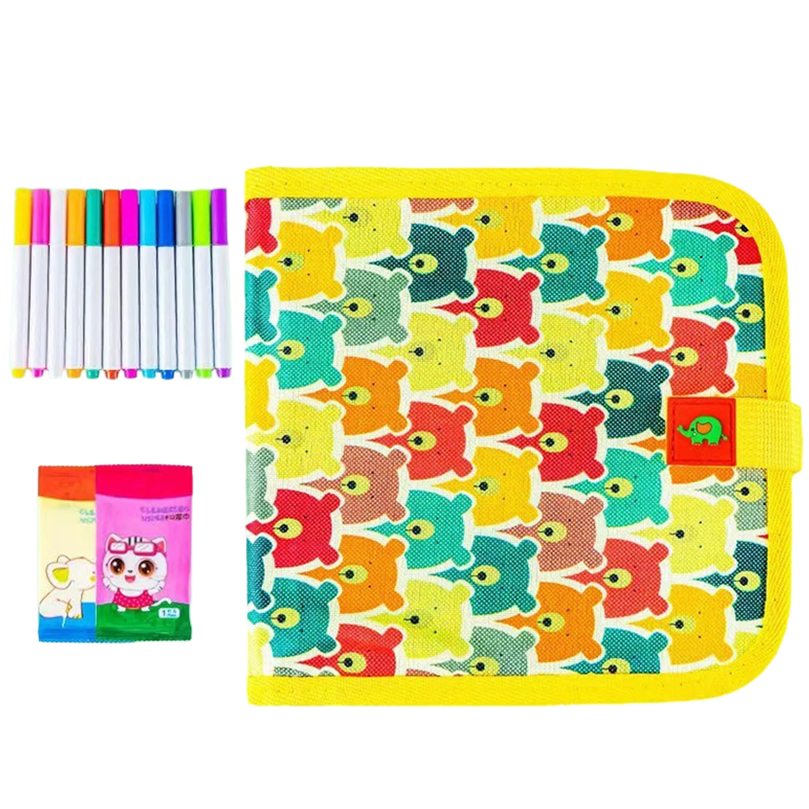 Reusable Drawing Pads with 12 Watercolor Pens Erasable Doodle Book for KidsToddlers Toys Writing Painting Set Preschool Toy
