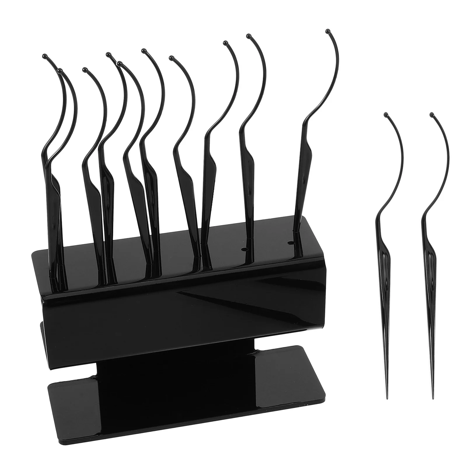 

1Set False Lash Display Stand Black Eyelash Extension Organizer Lash Storage Rack Eyelash Display Tray Beauty Professional
