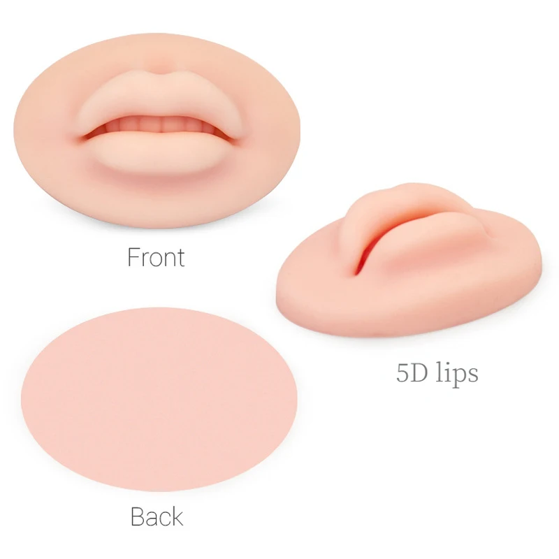 Microblading Reusable 5D Silicone Practice Lips Skin European Solid Lip Block For PMU Beginner Training Tattoo Permanent Makeup