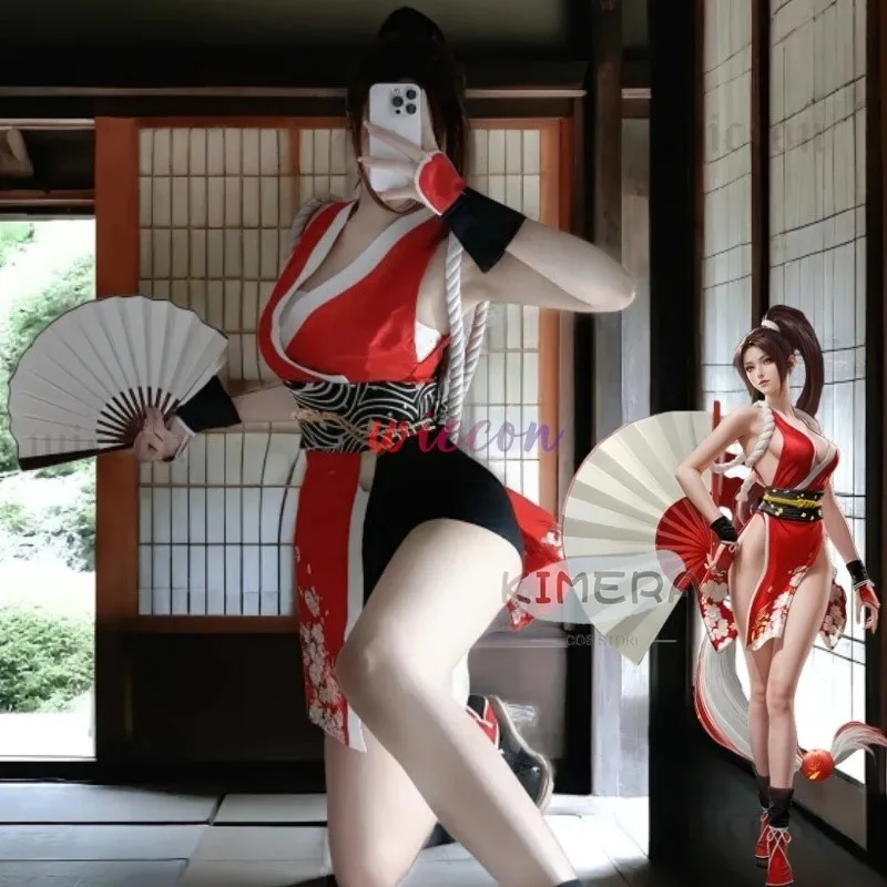 

a7d@Streetfighter Cosplay Mai Shiranui Cosplay Costume Women Disguise Clothes Roleplay Outfits Fantasy Halloween Carnival Party