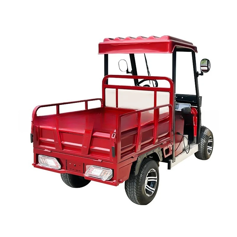 Small cargo pulling electric four-wheeler roof cargo battery car
