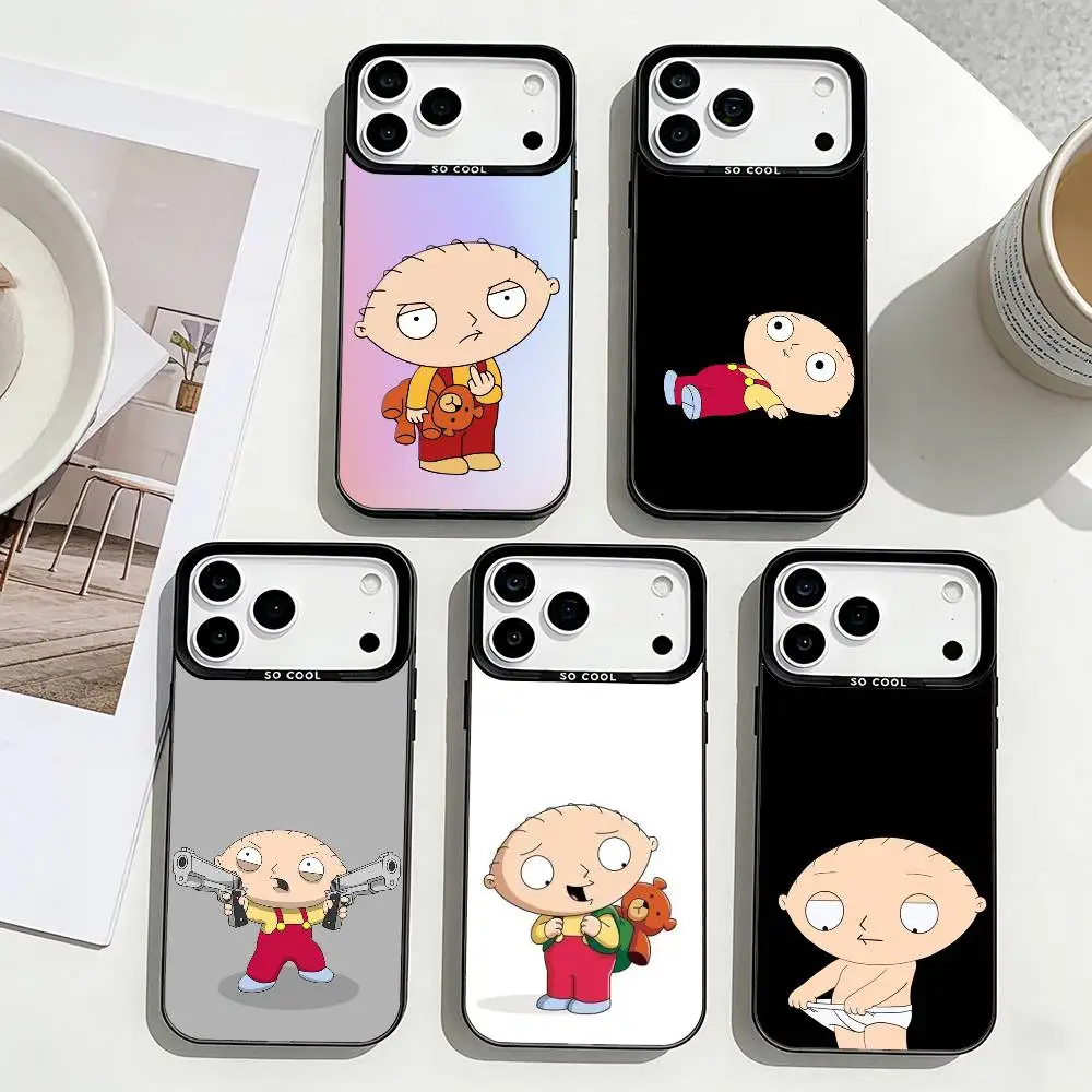 

Witty S-Stewie G-Griffin Phone Case For iPhone17,16,15,14,13,12,Pro Max Black Colorful Phone case