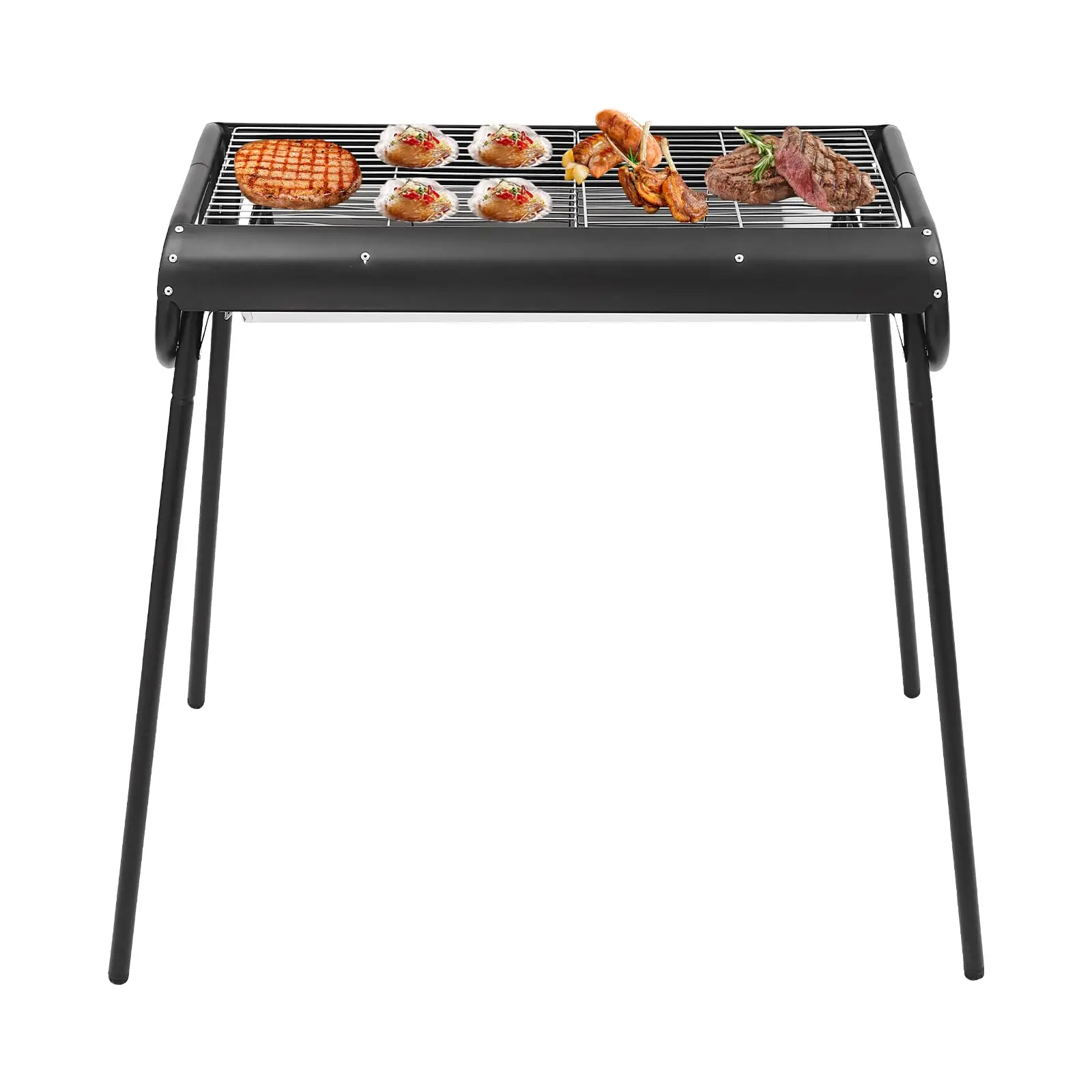 

Portable Charcoal Grill with Storage Bag，Outdoor BBQ Grill Pull-out Type Charcoal Slot Large Stainless Steel Folding Barbecue Gr