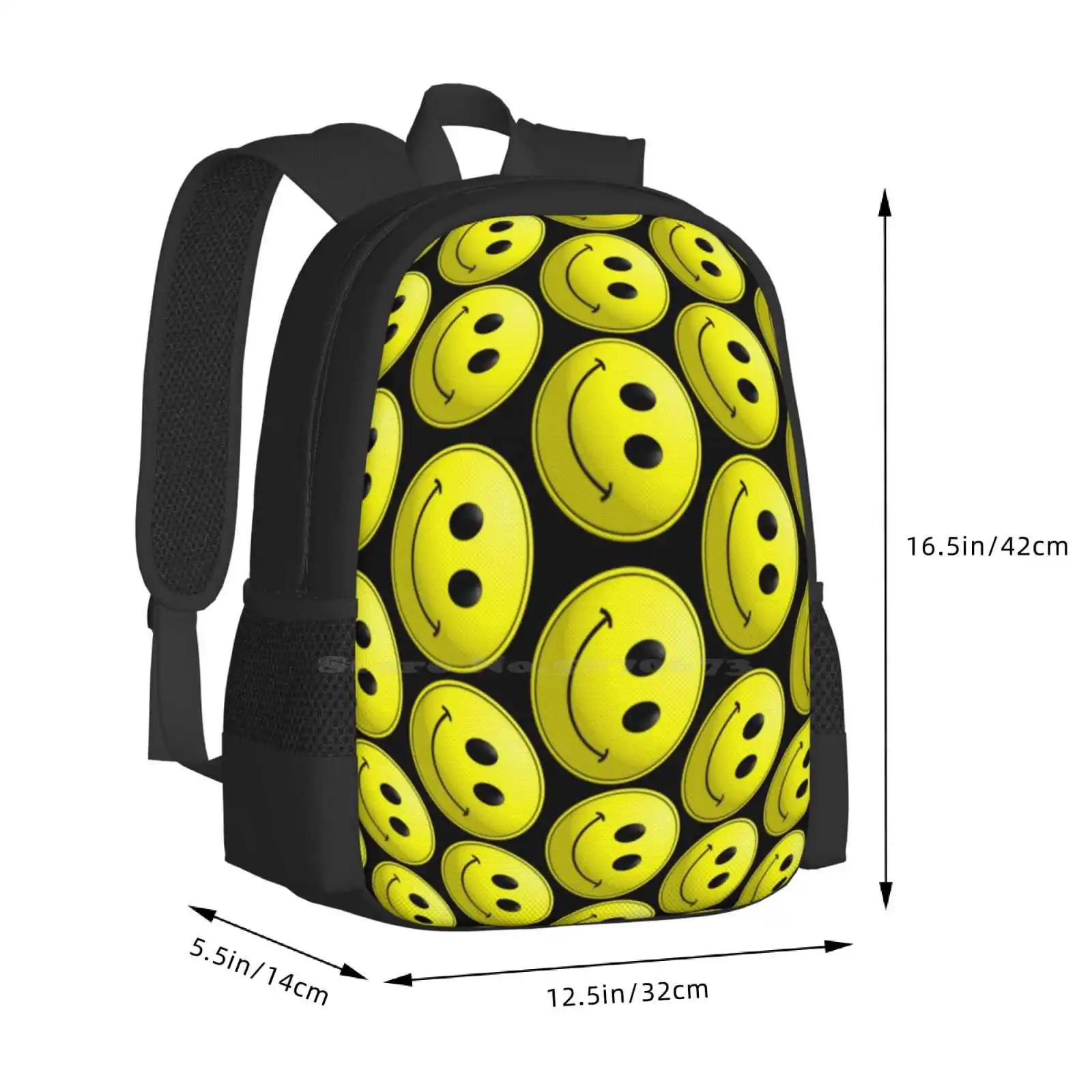 Acid Warp Design 3D Print Design Backpack Student Bag Acid Warp Sookiesooker Designs Face 60S 80S Trance Trippy Tripping Lsd