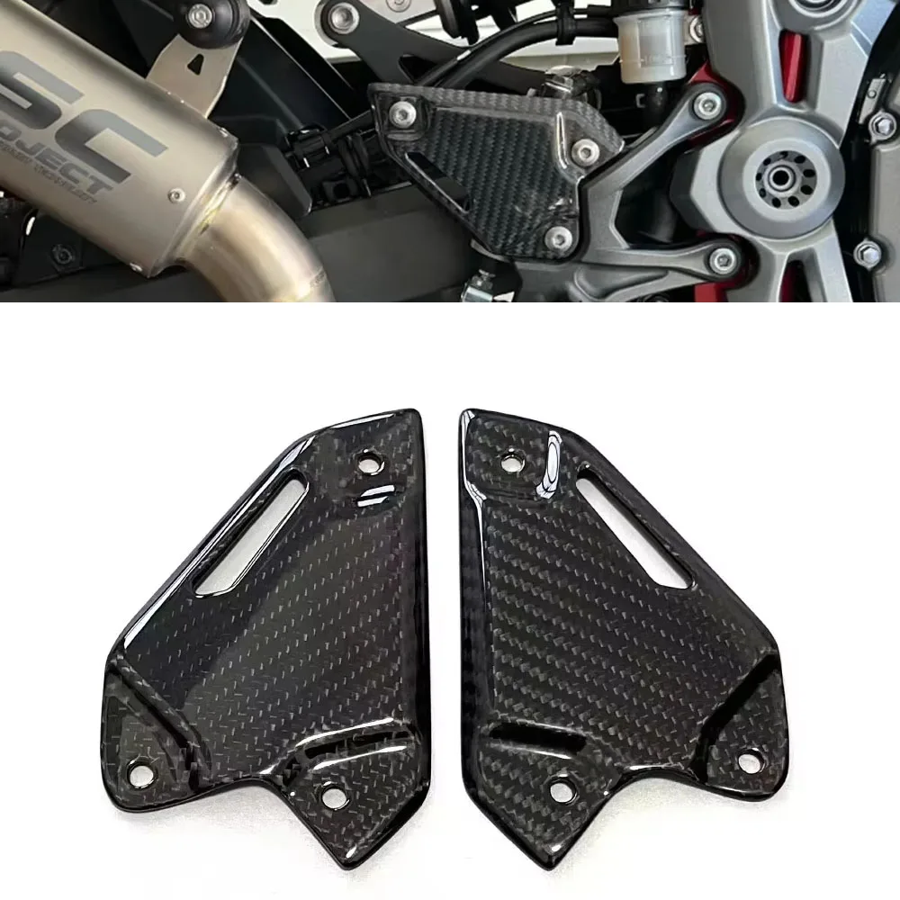 

For KAWASAKI Z900 2018-2022 2023 2024 2025 Carbon Fiber Motorcycle Accessories FootPeg Footrest Rear SET Heel Plates Guard