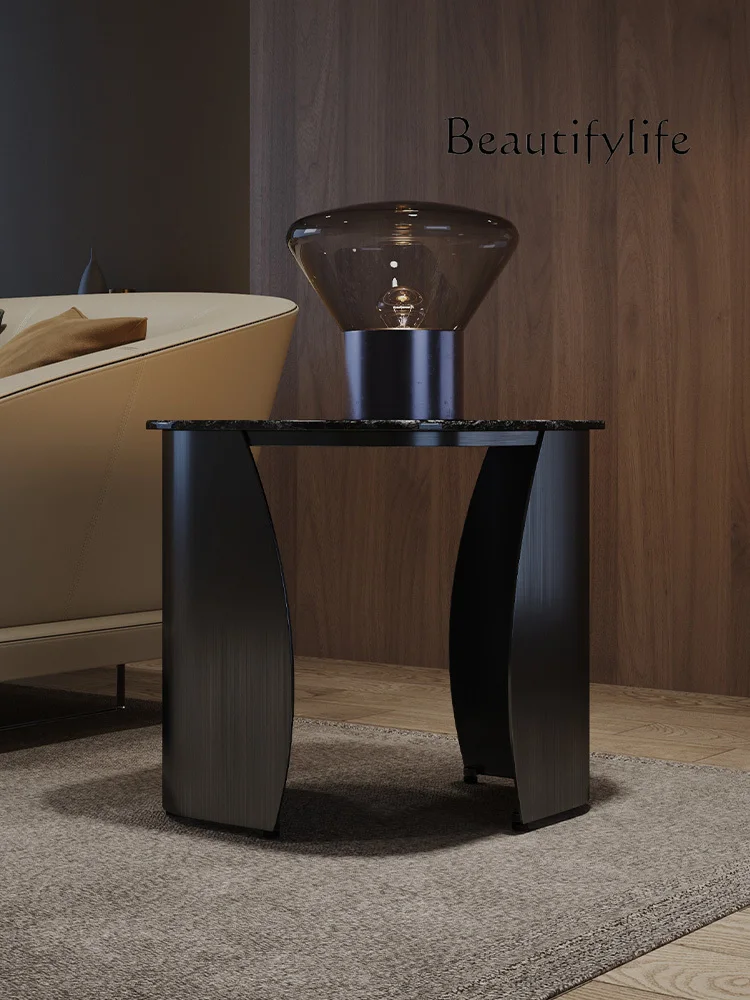 

Italian Style Light Luxury Style Corner Table Simple Small Apartment Living Room High-End Designer Marble Side Table