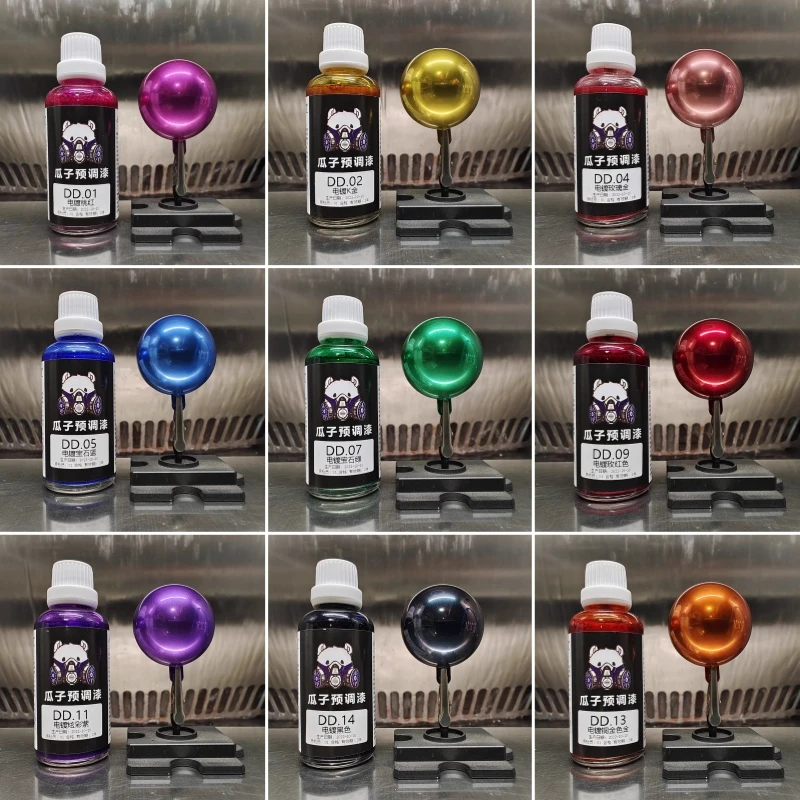 50 ml/botella de galvanoplastia, serie de colores, modelo para colorear, pintura preajustable, armadura mecánica DIY/pintura decorativa modelo militar