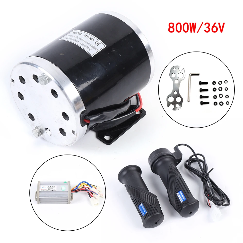 800W 36V skuter elektryczny gokart sterownik silnika szczotkowego 2750RPM zestaw do konwersji jednostka sterująca uchwyt przepustnicy