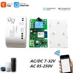 Tuya wifi przełącznik jednokierunkowy moduł 10A Rele kontroler przekaźnika DC/AC 7-32V 12V 24V 220V inteligentny życie Jog samoblokujący moduł przekaźnika