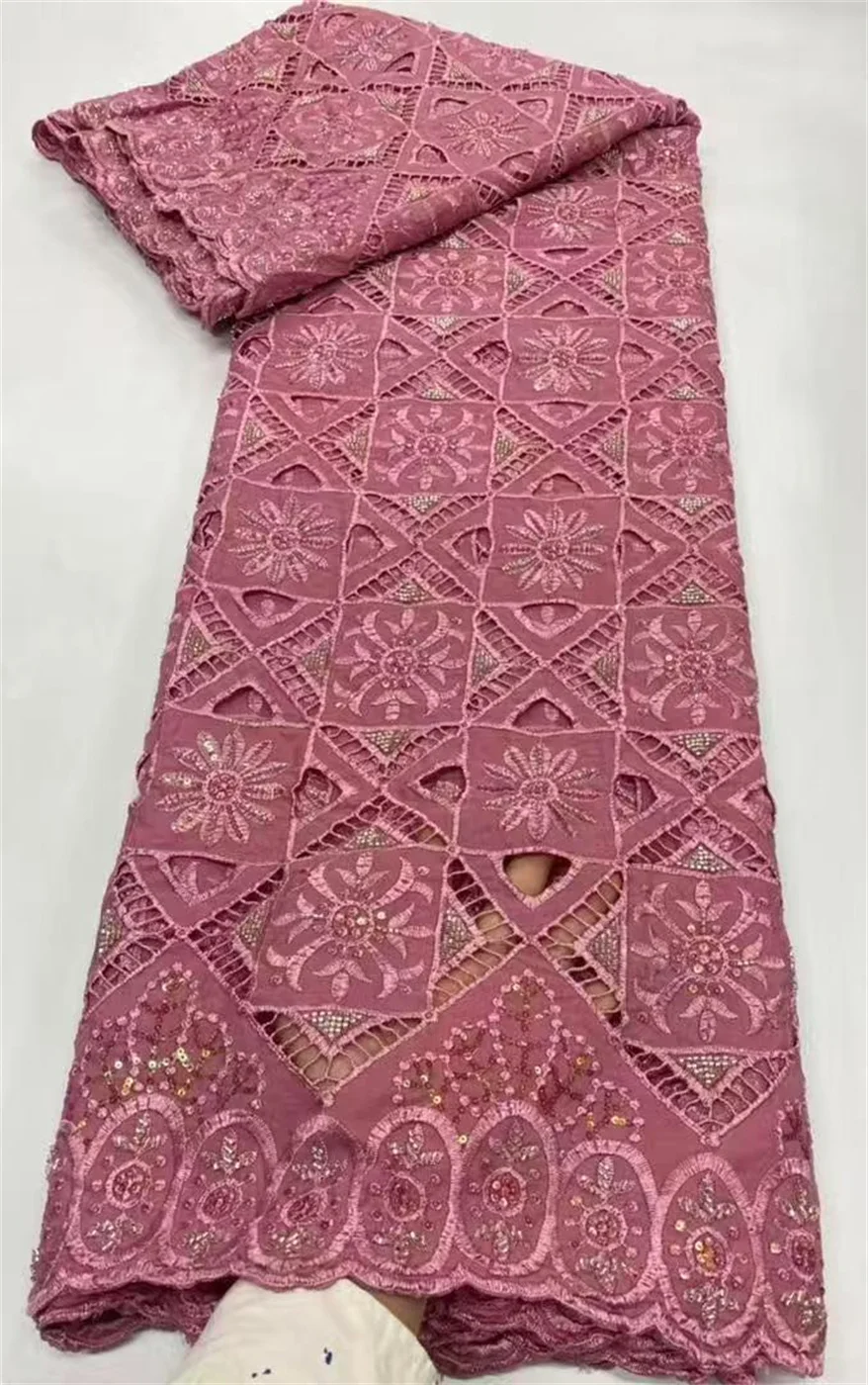 

African Guipure Lace Fabric 2025 High Quality Lace Embroidery Nigeria French Cord Lace Fabric For Women Party Dress Sewing