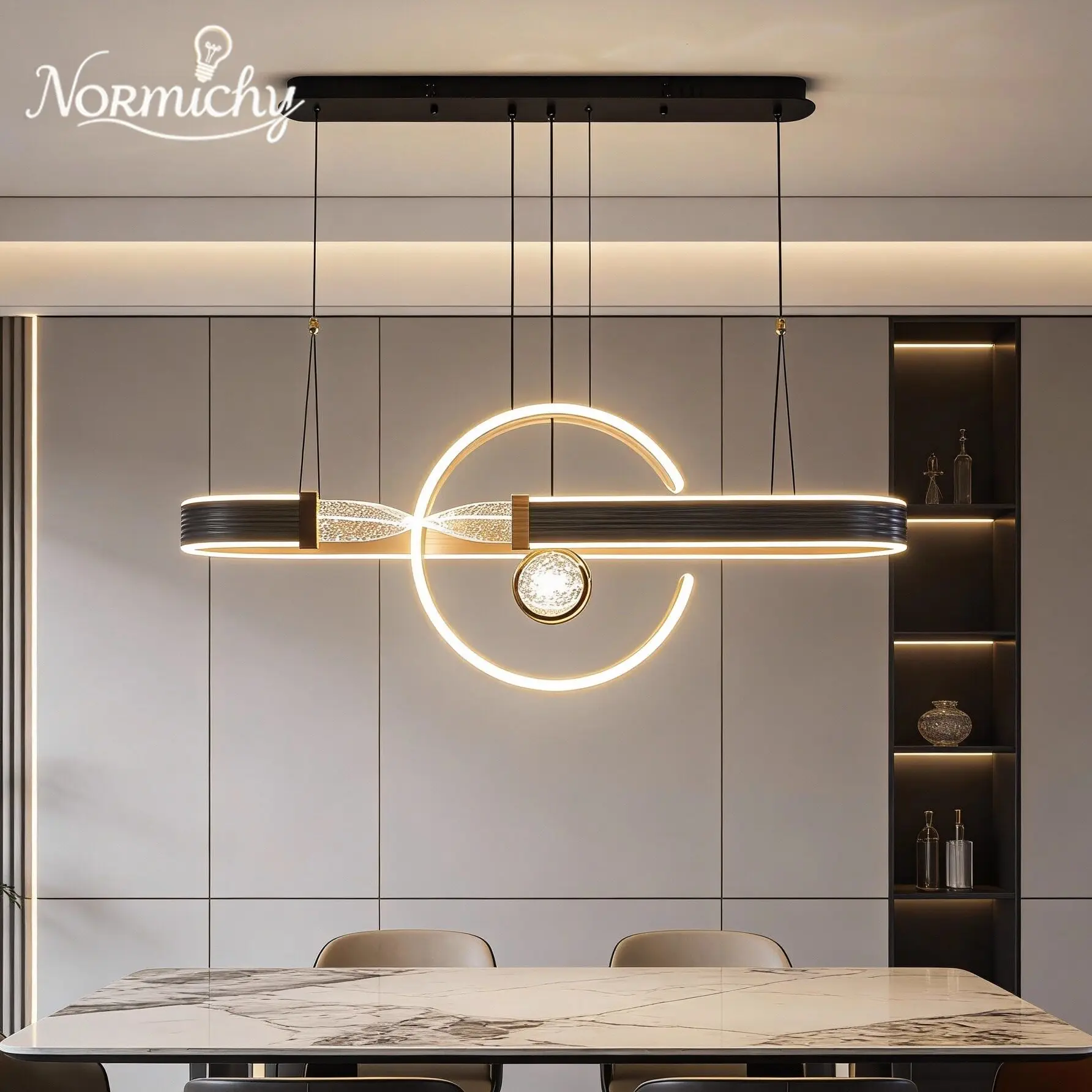 Modern Simple Changeable Dining Room Pendant Light Dining Hall Table Bar Bedroom Lamp Adjustable Home Decor Ceiling Lighting