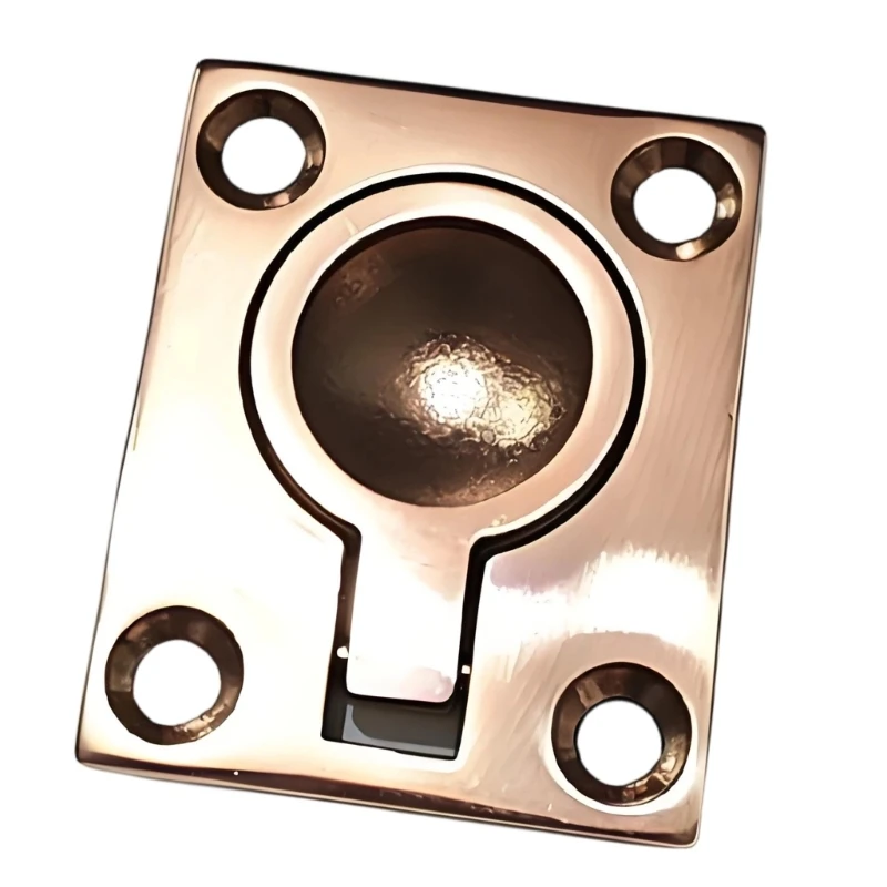 Flush Mount Hatches Rings Pull Bronze Marine Hardware Stainless Handle for Campers Boat Deck and Motorhome Floor Access