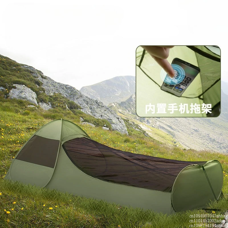Automatic 2 second quick open portable outdoor camping mosquito net sleeping bag supplies