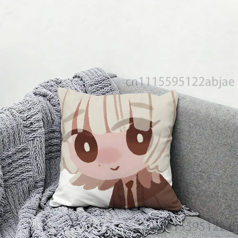 S-Saihate Station T-Tatsunami Shion Throw Pillow Case 50x50cm DIY Square Pillowcase Square Office Cushion Cover