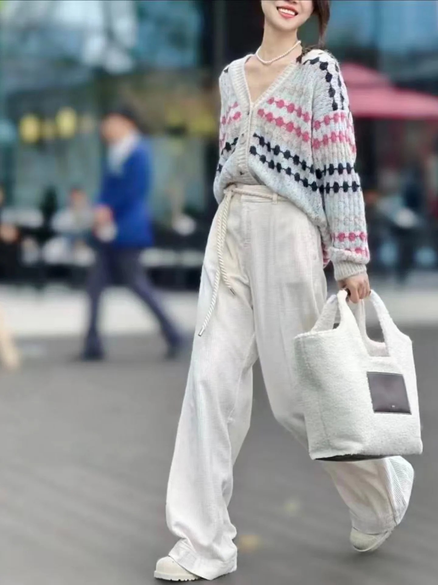 

Casual Knitted V-Ne Long Sve Open Cardigan Women's Faion Leisure Lazy Sle Autumn Winter Button up Sweater for Girls